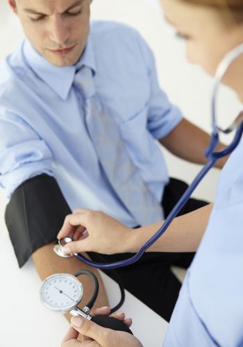 Taking blood pressure